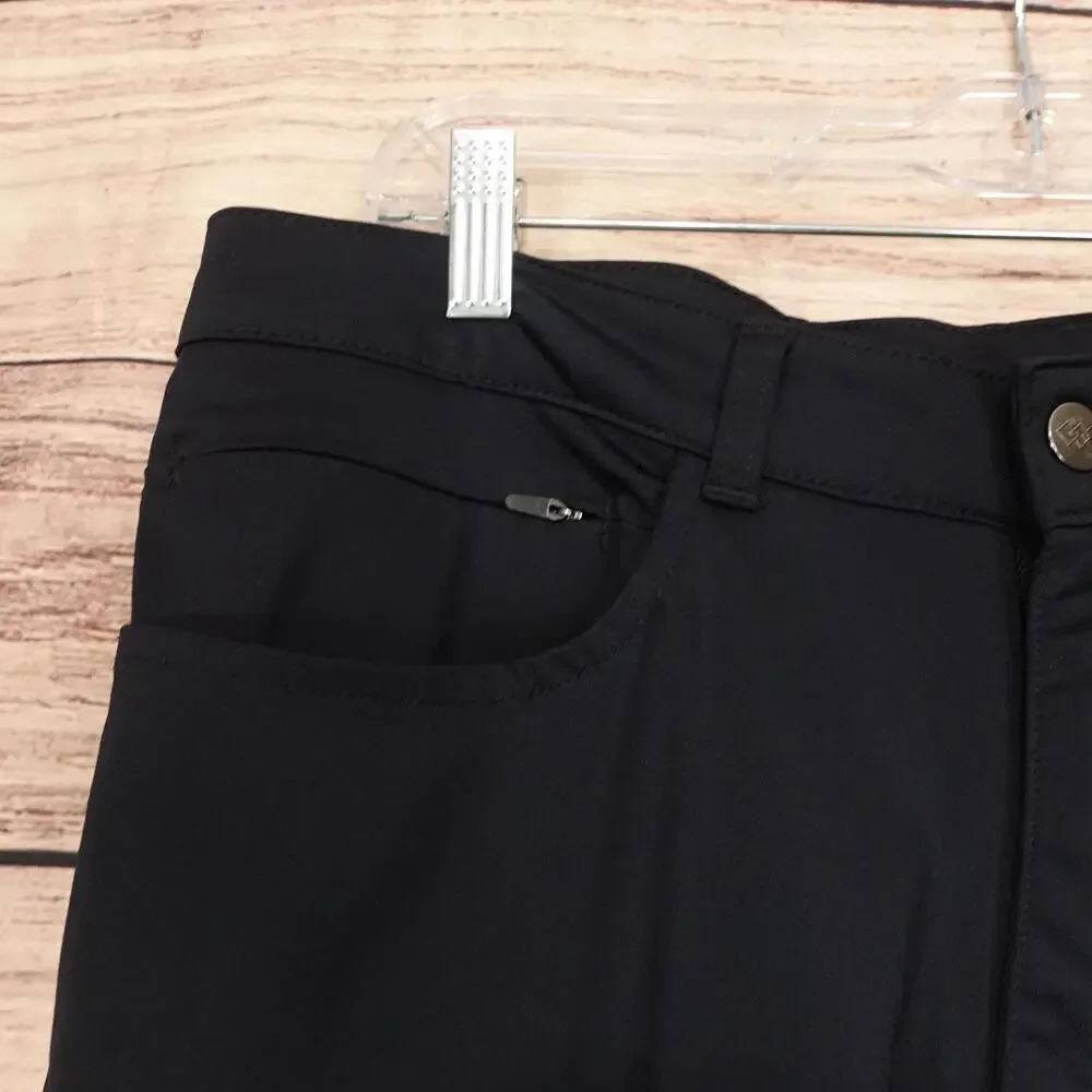 LEG3ND Tech Pants Mens M 32x32 Black Slim Fit Casual Microfiber Legend